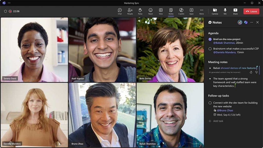 Microsoft adds AI tools microsoft copilot takes real time notes during teams meetings f Microsoft adds AI tools for Copilot in Teams, collaboration
